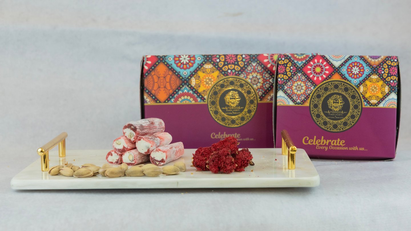 Pomegranate, Milk, Pistachio -Finger Lokum