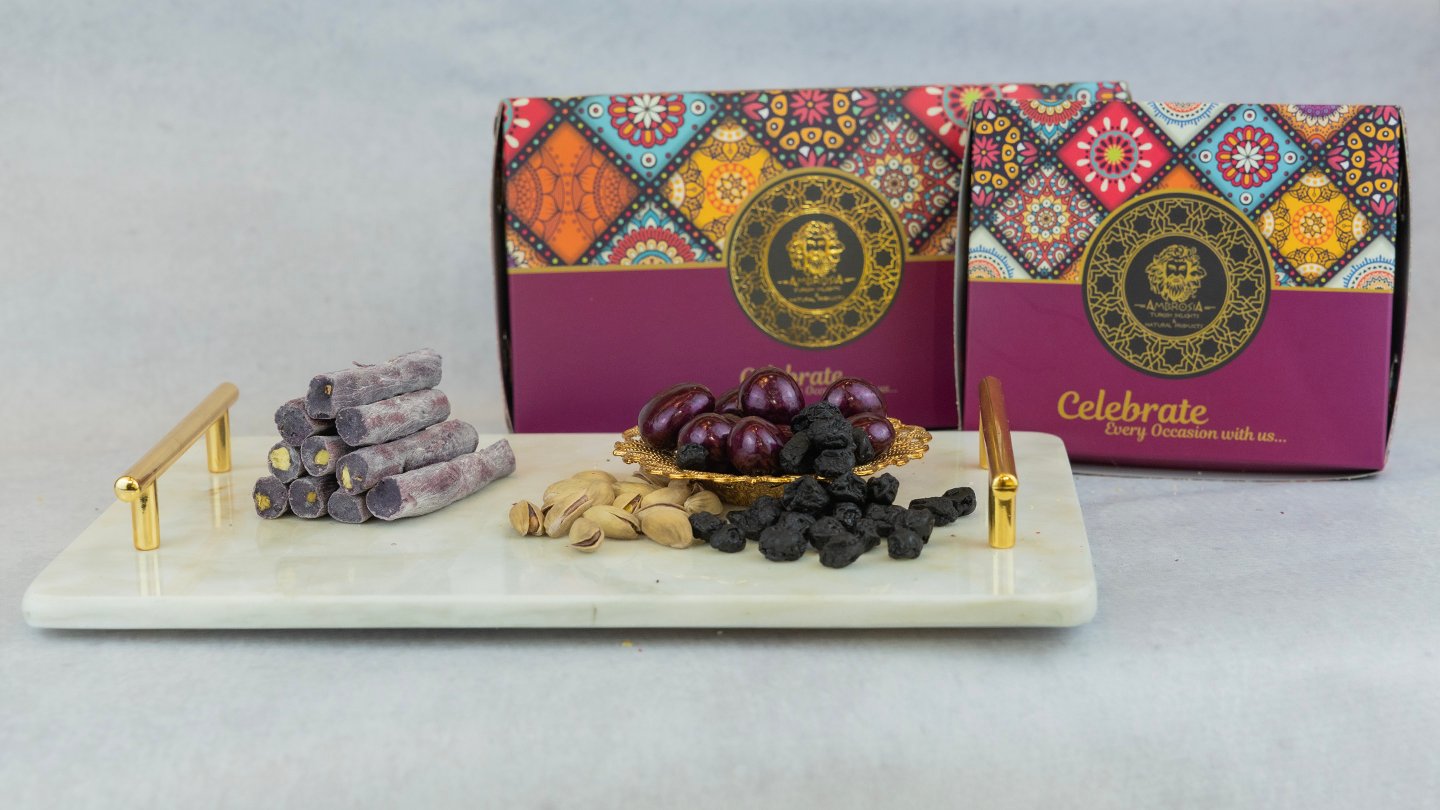 Blueberry, Pistachio -Finger Lokum